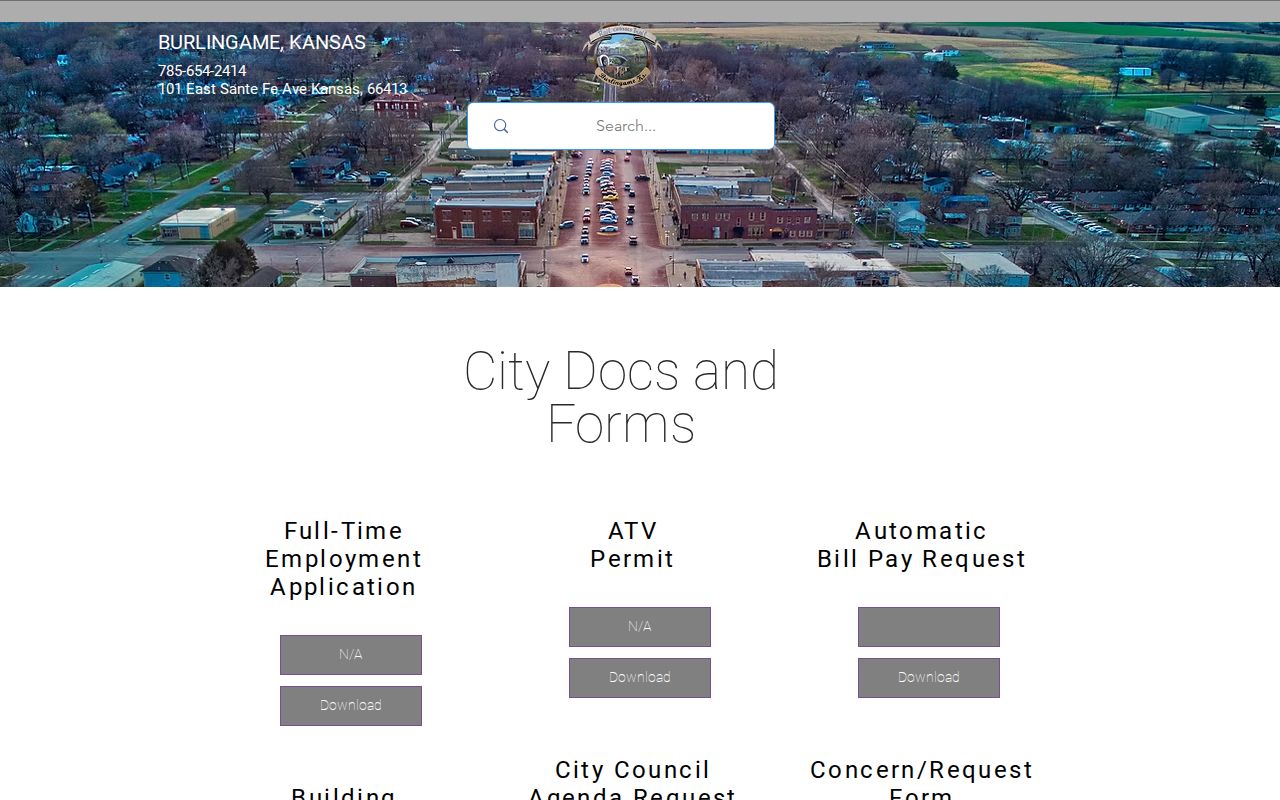 Osage County Burlingame court records public request forms