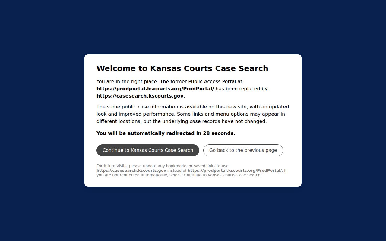 Osage County docket search official portal entry
