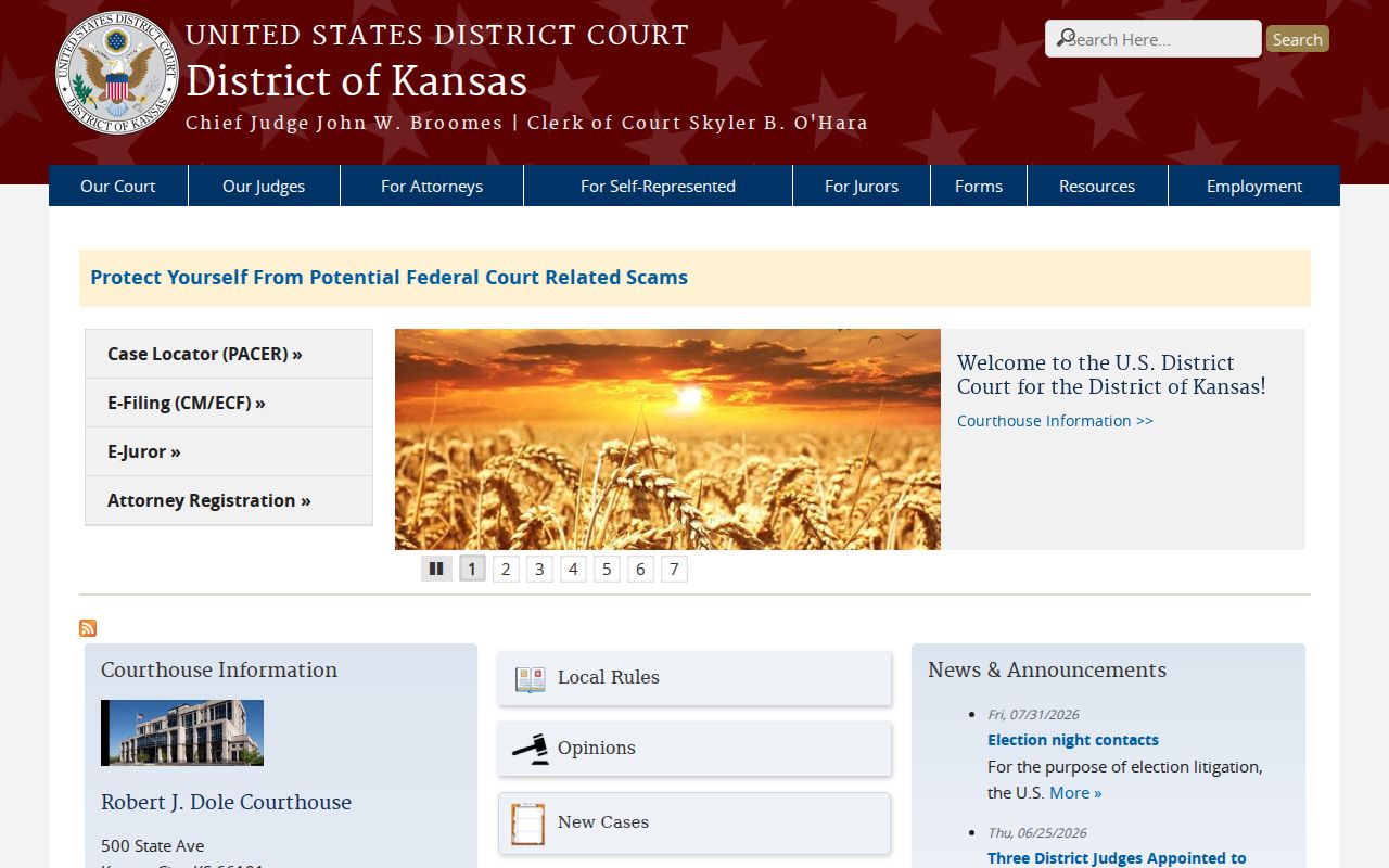 Osage County court case records federal District of Kansas source