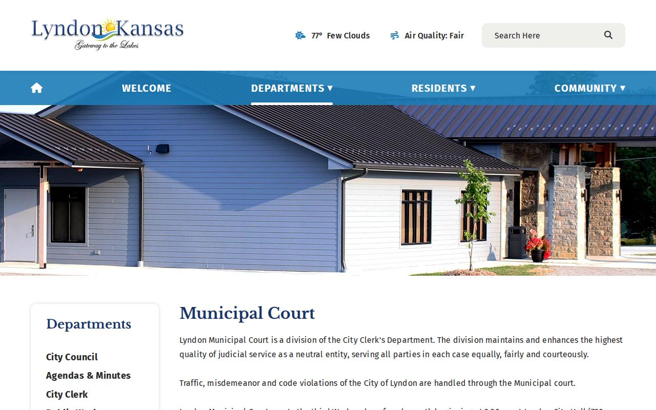 Lyndon court docket schedule and access information