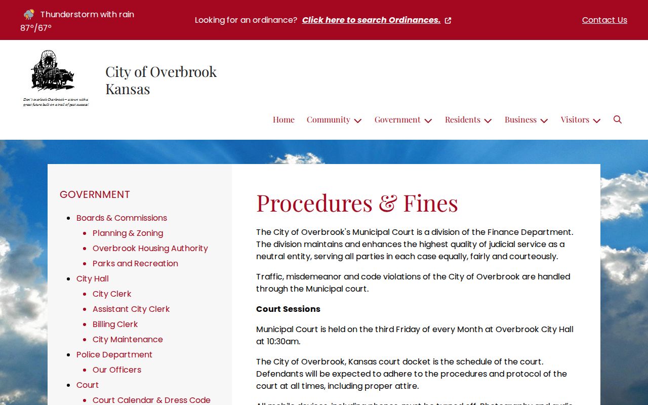Osage County Overbrook court records clerk office information